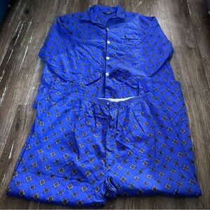 Hemingway Point Pajamas Mens Size XL Luxurious Blue Flannel‎ Pajama Set